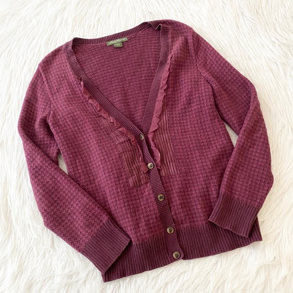 Eddie Bauer Sweaters - Eddie Bauer Purple Knit Cardigan